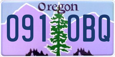OR license plate 091OBQ