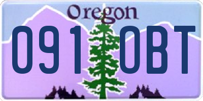 OR license plate 091OBT