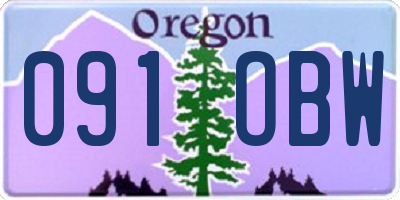 OR license plate 091OBW