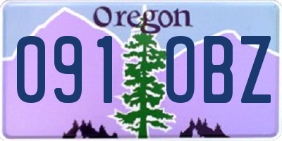 OR license plate 091OBZ