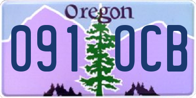 OR license plate 091OCB