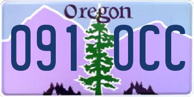 OR license plate 091OCC
