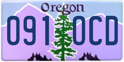 OR license plate 091OCD
