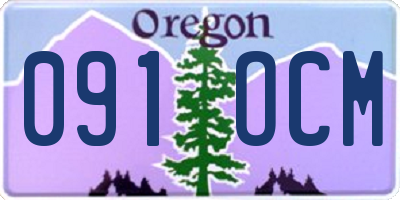 OR license plate 091OCM