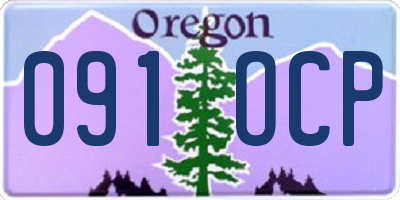 OR license plate 091OCP
