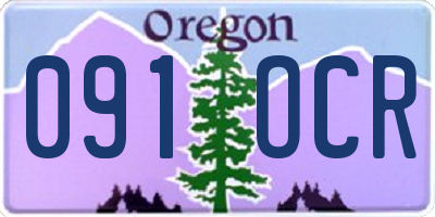OR license plate 091OCR