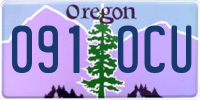 OR license plate 091OCU