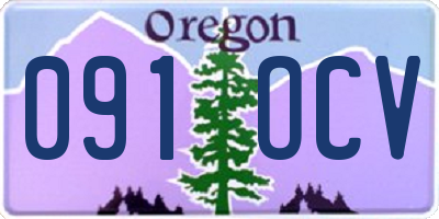 OR license plate 091OCV
