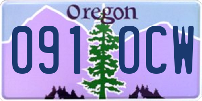 OR license plate 091OCW