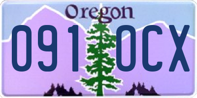 OR license plate 091OCX