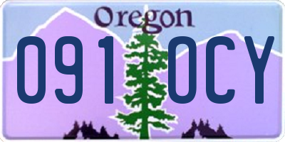 OR license plate 091OCY