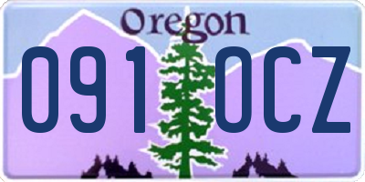 OR license plate 091OCZ
