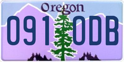 OR license plate 091ODB