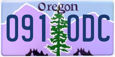 OR license plate 091ODC