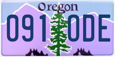 OR license plate 091ODE