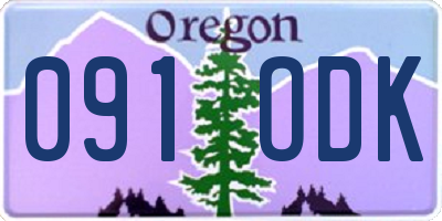 OR license plate 091ODK
