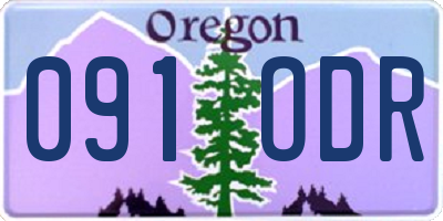OR license plate 091ODR