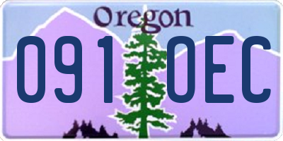 OR license plate 091OEC