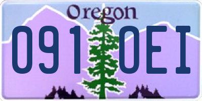 OR license plate 091OEI