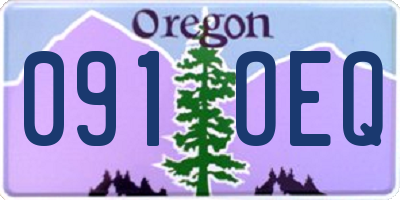 OR license plate 091OEQ