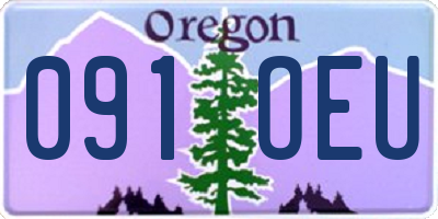 OR license plate 091OEU