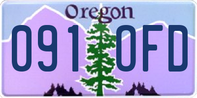 OR license plate 091OFD