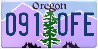 OR license plate 091OFE