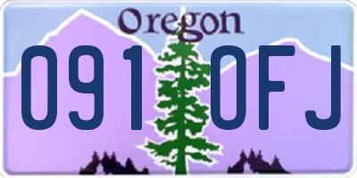 OR license plate 091OFJ