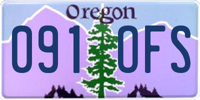 OR license plate 091OFS