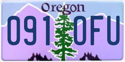 OR license plate 091OFU