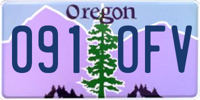 OR license plate 091OFV