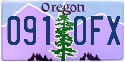 OR license plate 091OFX