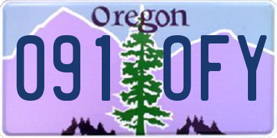 OR license plate 091OFY