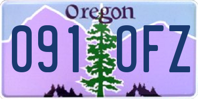 OR license plate 091OFZ