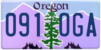 OR license plate 091OGA