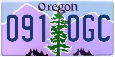 OR license plate 091OGC