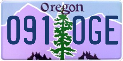 OR license plate 091OGE