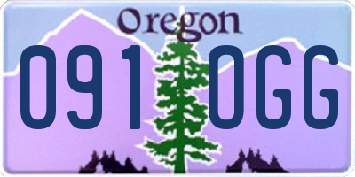 OR license plate 091OGG