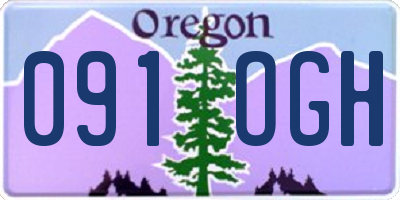 OR license plate 091OGH