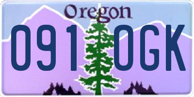 OR license plate 091OGK