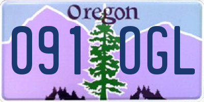 OR license plate 091OGL
