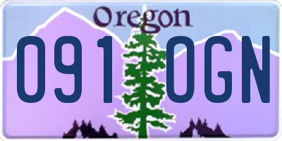 OR license plate 091OGN