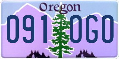 OR license plate 091OGO