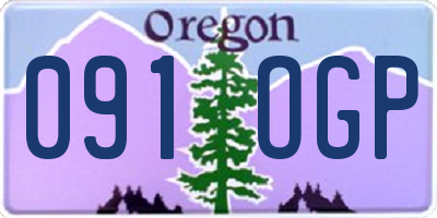 OR license plate 091OGP
