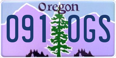 OR license plate 091OGS