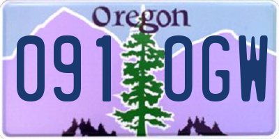 OR license plate 091OGW