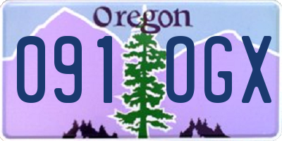 OR license plate 091OGX