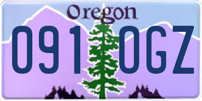 OR license plate 091OGZ