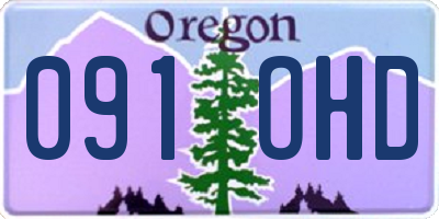 OR license plate 091OHD