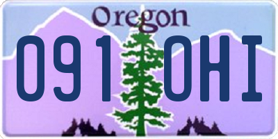 OR license plate 091OHI